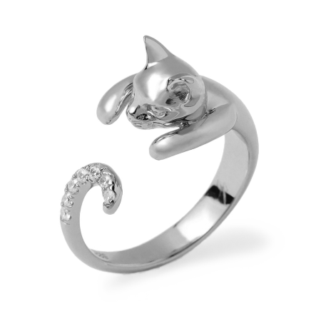 Cat Ring Silver