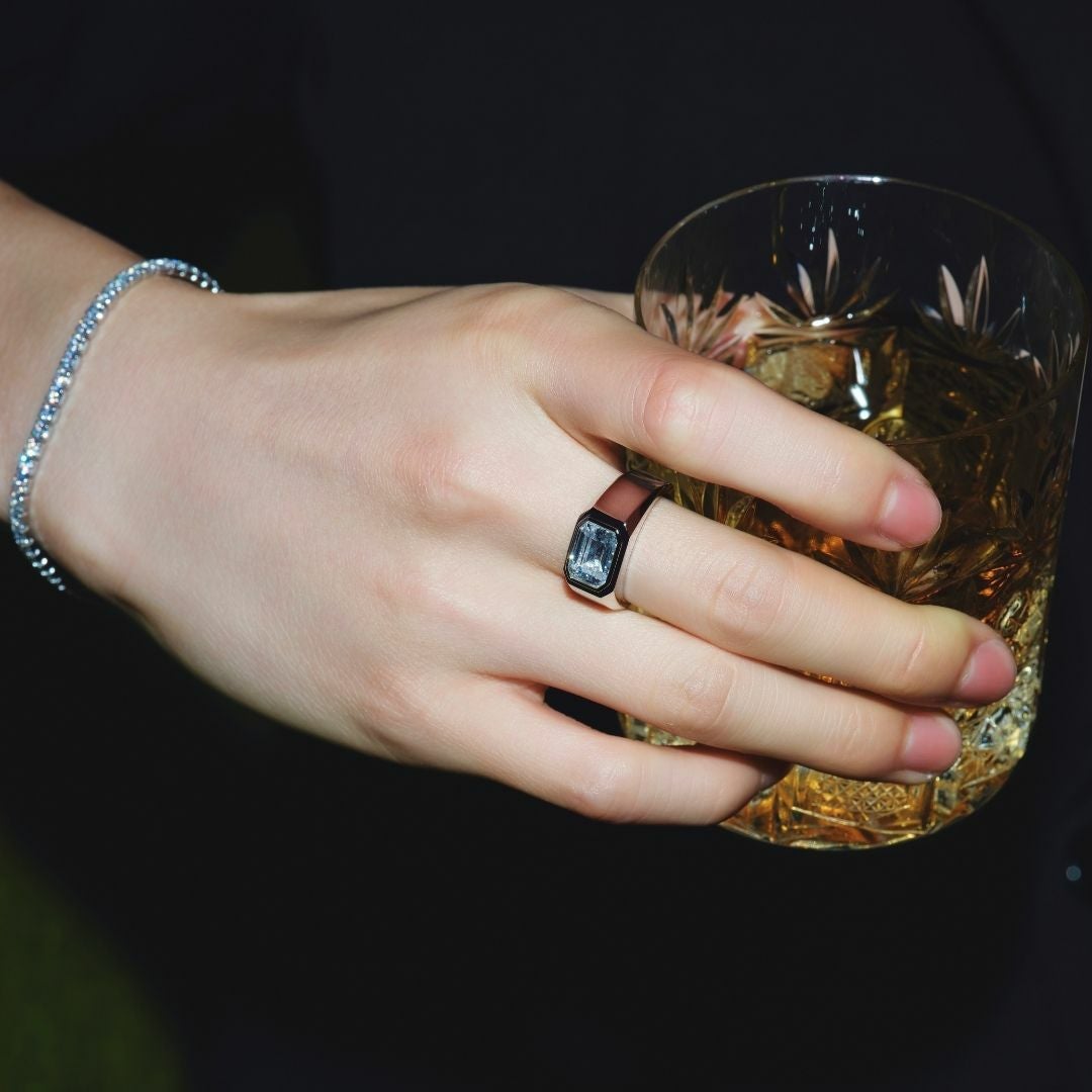 Square College Ring 【Silver925】（Silver） | Infaction