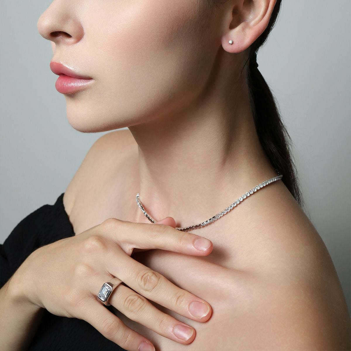 Square College Ring 【Silver925】（Silver） | Infaction