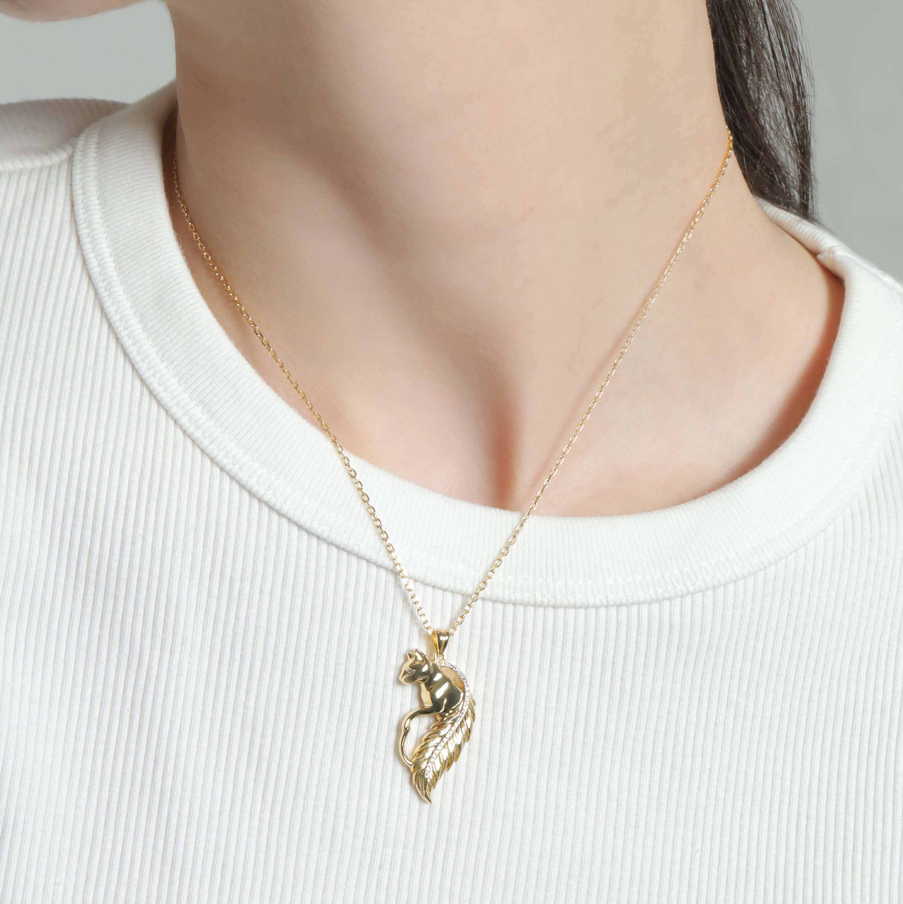 Cat Necklace【Casual】（Gold） | Infaction