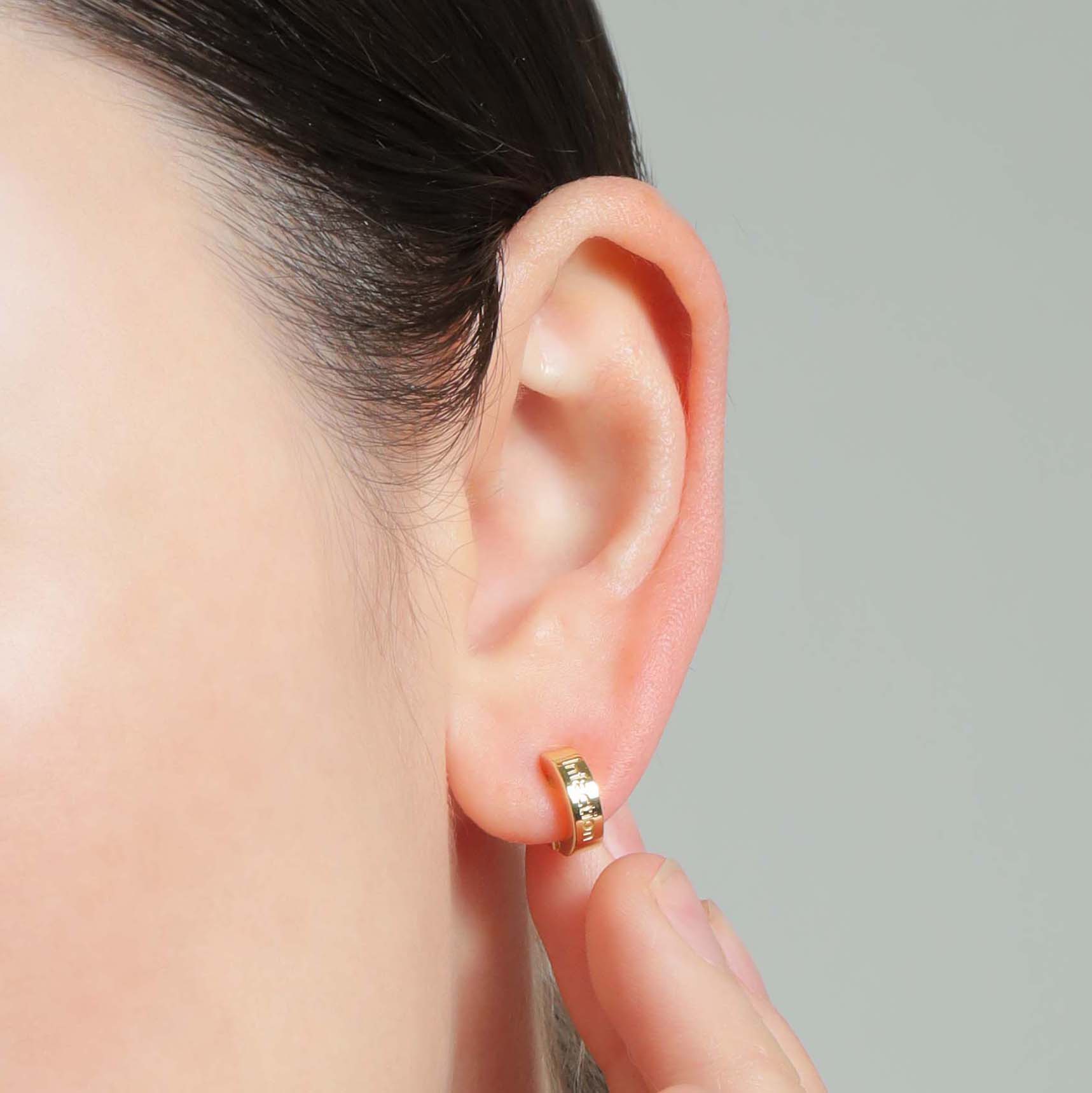 If Engraving Original EarClip【Silver925】（Gold） | Infaction