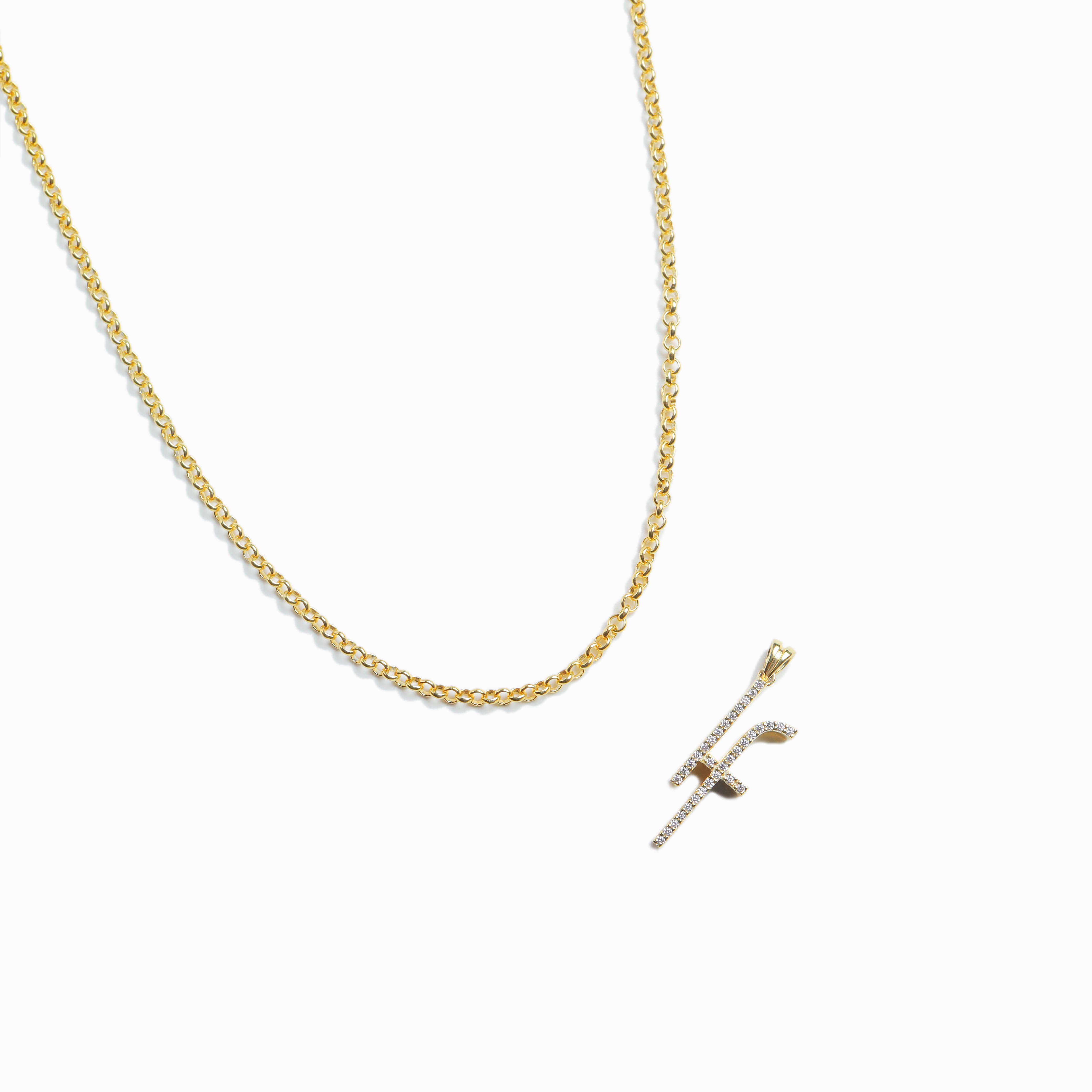 If Motif Shine Necklace【Silver925】（Gold） | Infaction