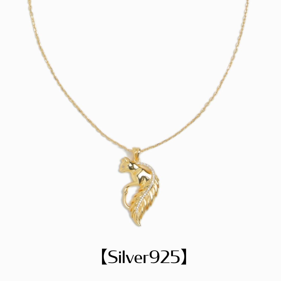 依頼者優先購入　title「睨み猫」 Cat Necklace【Silver925】（Gold） | Infaction