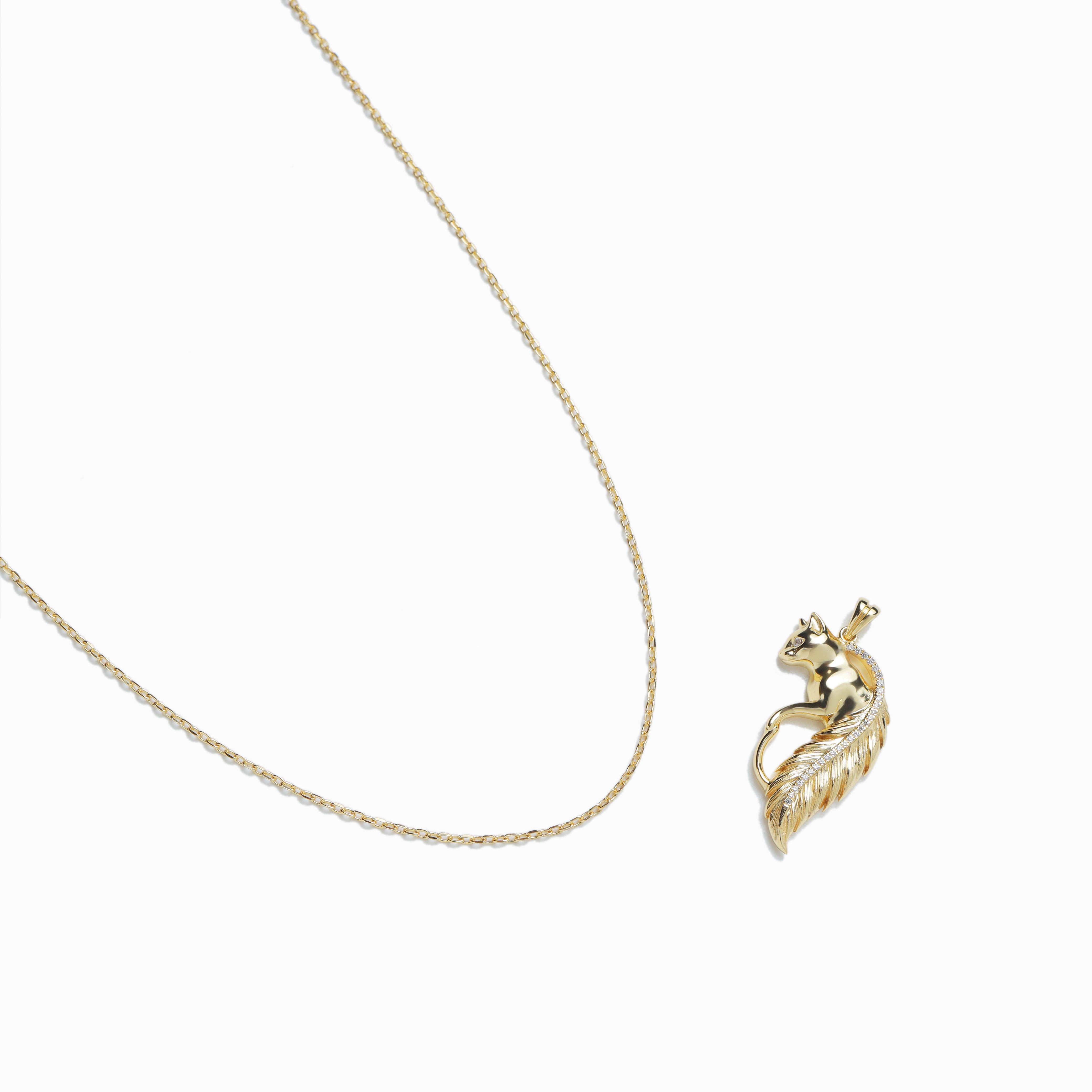 Cat Necklace【Silver925】（Gold） | Infaction