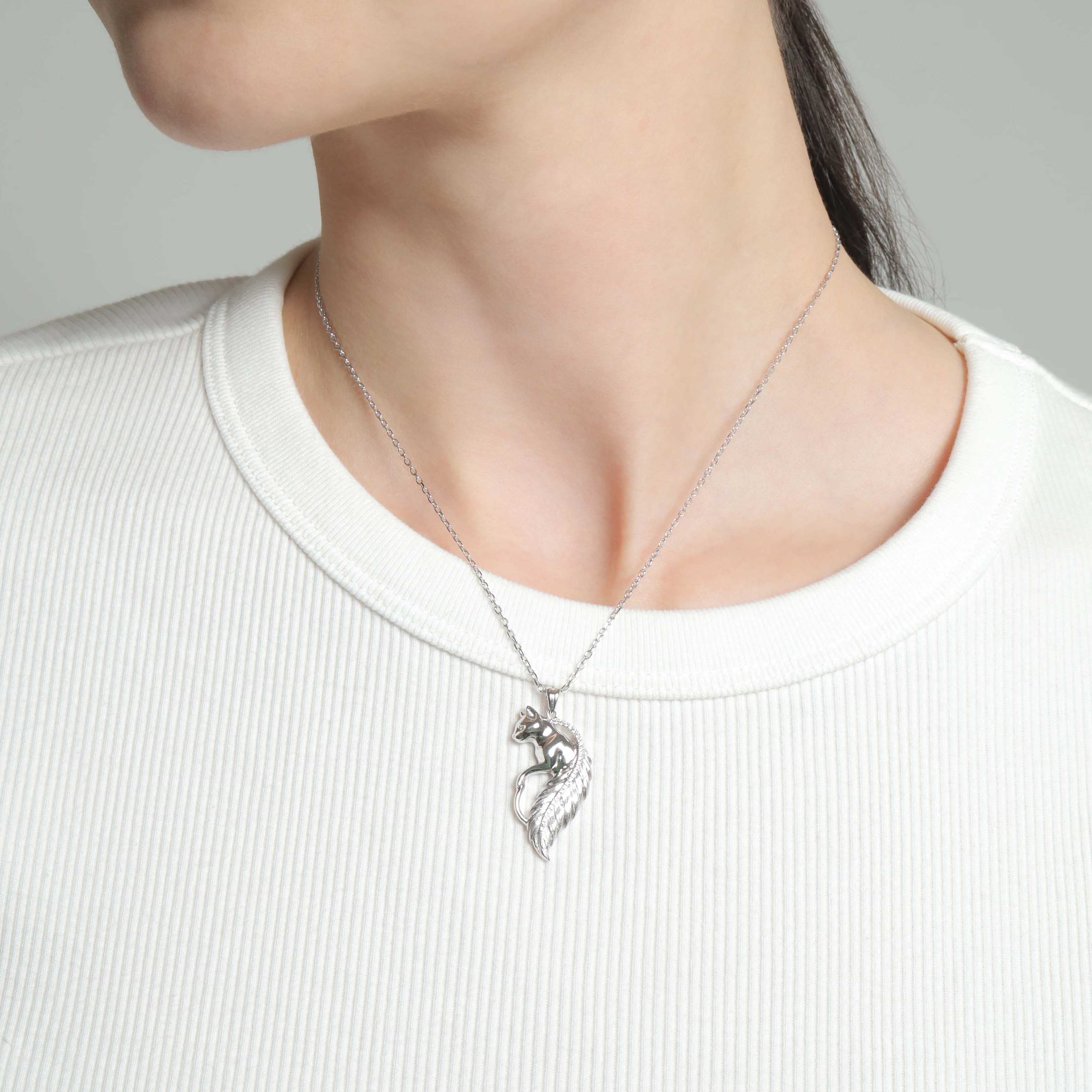 Cat Necklace【Silver925】（Silver） | Infaction