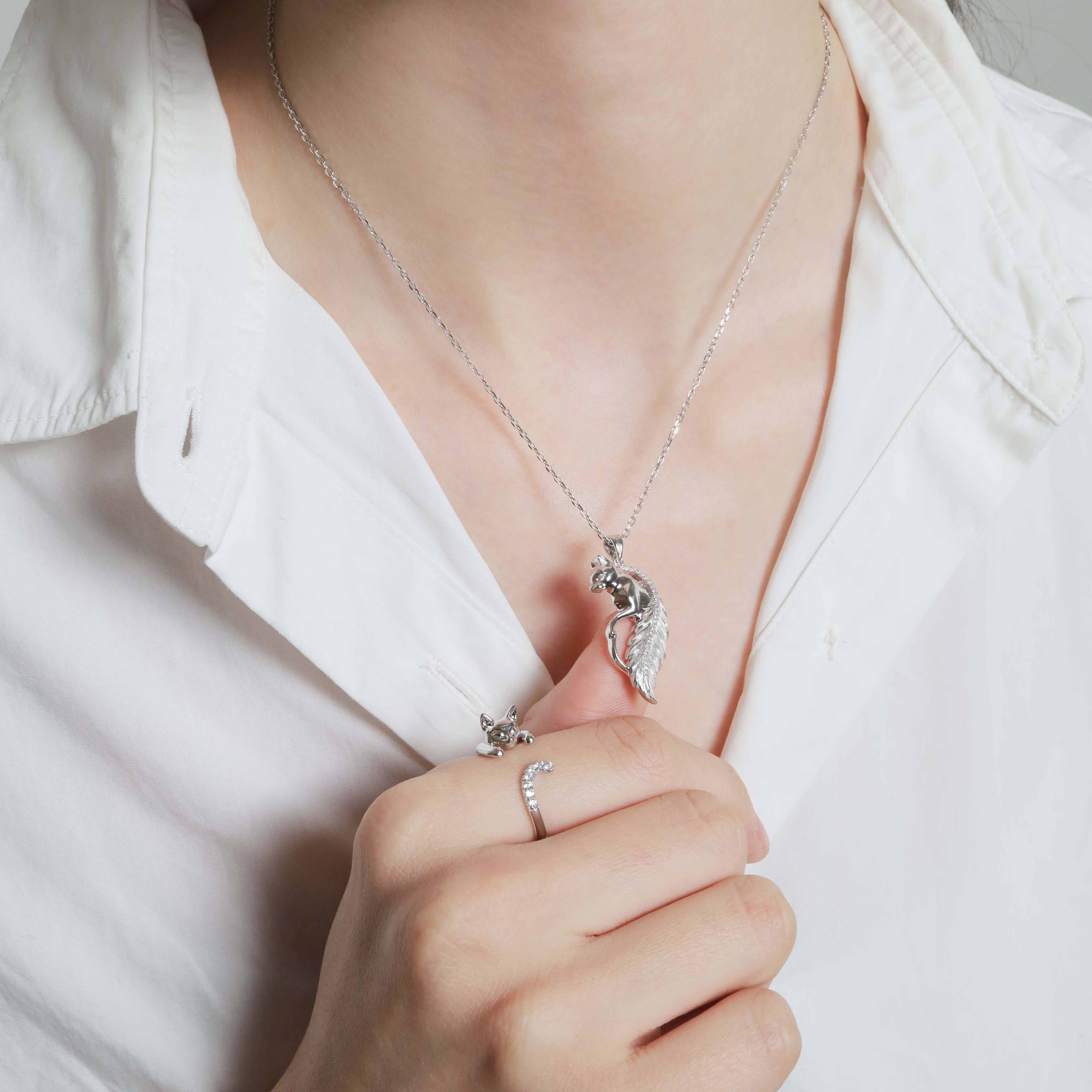 Cat Necklace【Silver925】（Silver） | Infaction